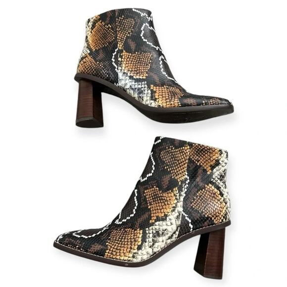 Gibson Latimer Vina Snake Embossed Boots Color: Black/Brown Size 8.5 - Picture 6 of 9